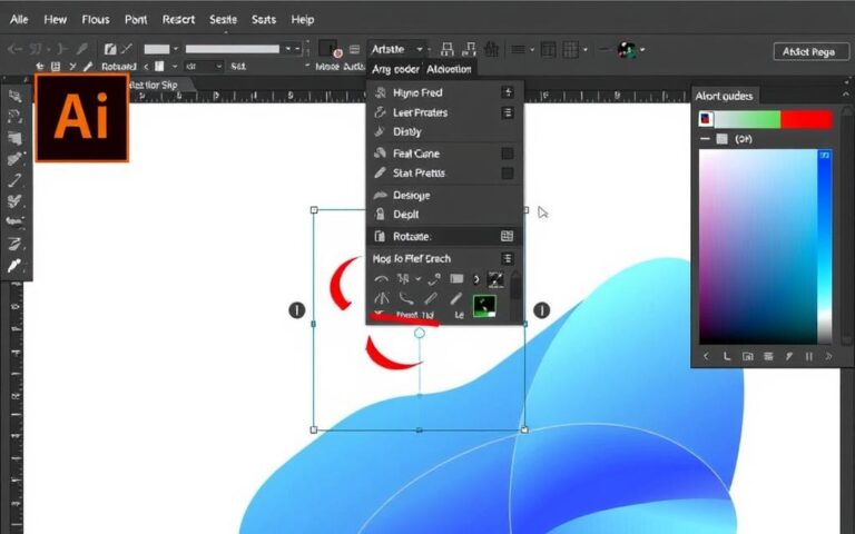 how to rotate guides in illustrator